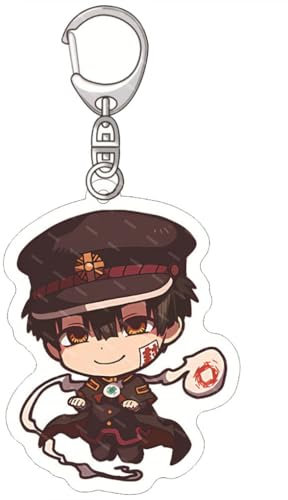 Toilet Bounds Hanako Kun Schlüsselanhänger Anime Figur Cosplay Zubehör Hanako Kun Acryl Keychain Anhänger (White-2)