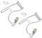 VilaGi 2Pcs Radio Earpiece Headset Costume Earpiece Agent Secret Earpiece Costume Prop,Clear Audio Tube with Soft Earbuds Radio Ear Piece Replacement Acoustic Tube 2 Way Radio Audio Headsets