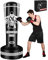 Stehender Boxsack für Erwachsene und Teenager, 177,8 cm, schwerer Boxsack mit Ständer, schwerer Tasche, aufblasbarer Kickboxsack, Trainingsgeräte, Taschen für Training MMA Muay Thai Fitness