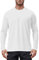 Tansozer Langarmshirt Herren UV Schutz Schwimmshirt Langarm Funktionsshirt Sommer Tshirt Leicht Dünn Longsleeve Sport, Weiß, XL