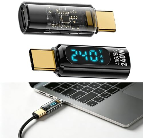 Times Mark USB C to USB C Adapter 2 Pack, Male to Female Extension Adapter