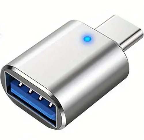 Adaptateur USB-C 3.1 vers USB, Convertisseur, Adaptateur OTG Femelle vers USB-C Mâle Compatible avec MacBook, Samsung Galaxy, Smartphones et Tablettes Type-C (Gris)