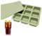 Kustimantu Ice Cube Tray for Freezer with Lid, Ice Container, 9 Grid Ice Cube Tray with Lid for Freezer, Square Ice Mould, Cocktail Ice Moulds, Large Ice Tray for Alcohol,