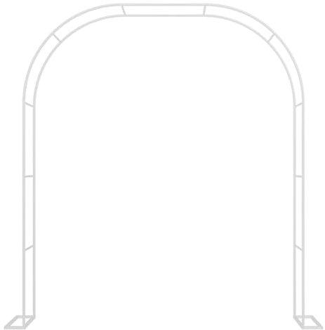 Rosenbogen Pergola aus Metall für Kletterpflanzen, weiß, 3 m breit, dekorativer Hochzeitstorbogen
