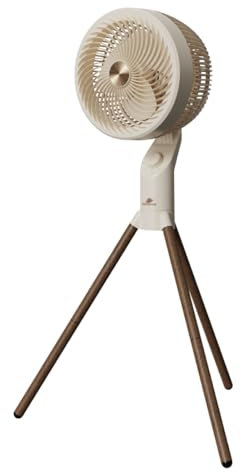 Spacetronik AirPuff 3 Leiser Standventilator mit Aromatherapie, 3 Geschwindigkeiten, Oszillation in 3 Richtungen, Nachtmodus & Naturwind, 1–12h Timer, Verstellbarer Neigungswinkel, Weiß