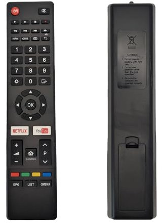 IOOIQQ Mando a distancia de repuesto compatible con Schneider Blue 55BU800, 43BU800, 43BL700, 32BL600, 49BU800, 40BU800, LD49-SCE68SK, U58H7SL. 43G5.U55G7, U55G6, U58G5500. U50G6 Smart TV U50G9