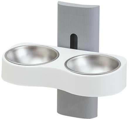 Cats Feeding Watering Bowl Double Dogs With Wall Mounted Food For Water Food Height Adjustable Automatic Dispenser Small Wall Mounted Dispenser Small