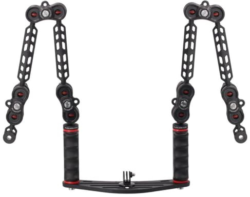 Unterwasser-Halterung Kit 4 Arme Kunststoff Carbon 18 cm Endstück Ys für Action-Cam für Gopro DJI Osmo, Insta360 Ace Pro, FLEX-ARM ST20138