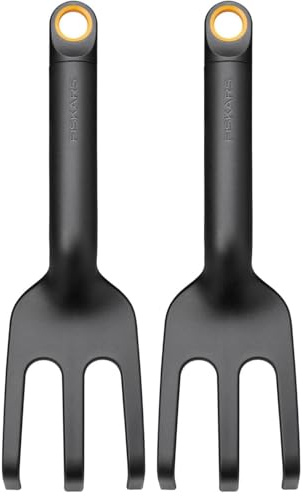 Fiskars Blumenrechen, Gesamtlänge 27 cm, 65% recycelter Kunststoff mit Glasfaser, Solid, 1072102 (Packung mit 2)