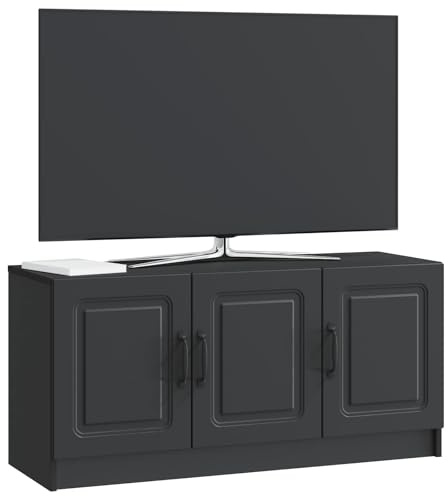 vidaXL TV-Schränk Schwarz 99 x 34,5 x 47 cm Holzwerkstoff, Wohnzimmer, moderner Stauraum, rechteckiger TV-Ständer, vielseitiger Mediamöbel, stylisches Regal