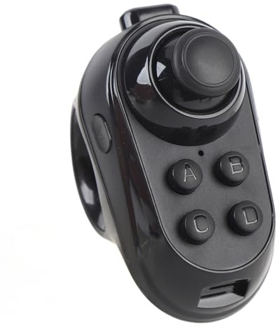 Fabater Mando a Distancia VR, Mando a Distancia Bluetooth Mini VR, Controlador Inalámbrico en Forma de Anillo para Juegos, Joystick, Selfie, Libro Electrónico Plegable, Ratón