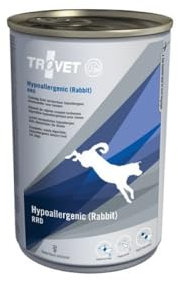Trovet Hypoallergenic Kaninchen-Reis RRD | 6 x 400 g | Diätalleinfutter für Hunde mit Futtermittelunverträglichkeiten und Futtermittelintoleranzen | Getreidefreie Rezeptur