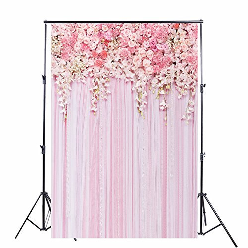 Rosa Blumenfoto-Hintergrund des Valentinsgrußes KonPon 150x220cm dünne Vinyl-Fotografie-Hintergrund für Fotostudio oder Partei-Abbildungen KP-270