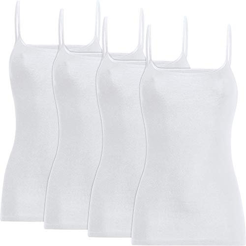 Con-ta Damen-Unterhemd 4er-Pack weiß Größe 42