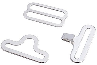 Set di fascette per cravatta in metallo regolabili 50 pezzi, fermacravatta in metallo regolabile per fibbia per cravatta in argento