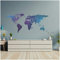 Wandtattoo Landkarte für Wohnzimmer Schlafzimmer oder Kinderzimmer selbstklebende Wandfolie Motiv Weltkarte (Global Network WW03)