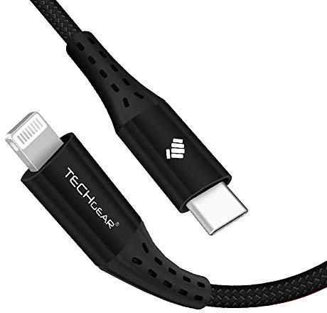 TECHGEAR USB C to Lightning Cable [1M Apple MFi Certified] Strong Braided Lead for iPhone 14/1312/11/Pro/Max/Mini/X/XS/XR/XS Max /8/Plus, iPad 10.2 2020 Supports Power Delivery (for Type C Chargers)