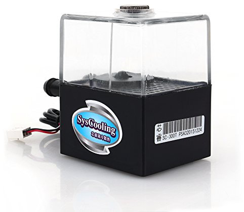 PC Wasserkühlung Pumpe, DC 12V 3Pin Niedrige Lärm Pumpe mit Ausgleichsbehälter 150ml, Max. 300L/H CPU Wasserkühlung Pumpe