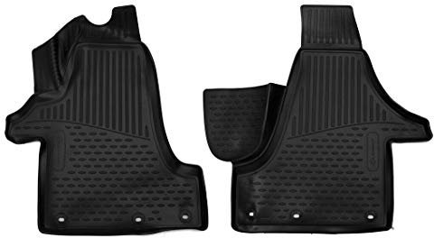 Element Passgenaue Premium Antirutsch Gummimatten Fußmatten für VW Transporter T5 Multivan/ T6 2004-2020, Schwarz