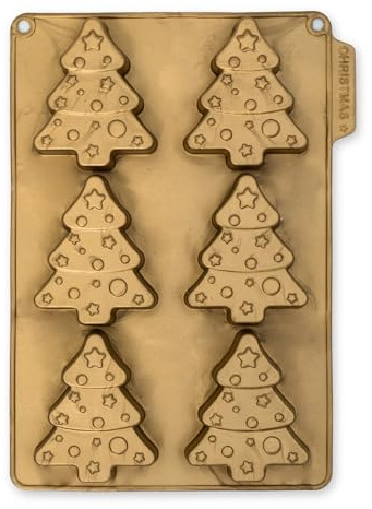 CÉCOA • Moule Silicone Mini Sapins de Noël • 100% Alimentaire • Sans BPA • Anti-Adhésif • Idéal Gâteaux Hiver & Fêtes • Four, Frigo, Congélateur • Températures -40°C à +230°C