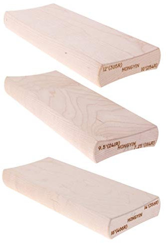 lahomia 3x Wood Radius Sanding Block Liutaio Chitarra Tastiera Livellamento Tasti