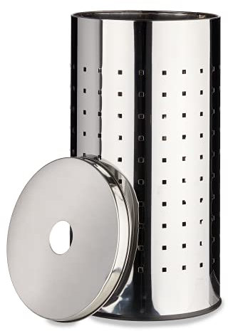 TIENDA EURASIA - Cesto Ropa Sucia con Tapa | Material de Acero | Orificios para Mejor Ventilación | Medida - 30 x 30 x 55 cm