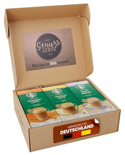Genussleben® Instant Kaffee Sticks Box 15 Beutel je 24g verschiedene Sorten | Löslicher Genuss to go | 15 Sticks je 24 g | vielfältige Sorten | ideal für Büro & Reise | ohne Zubereitungsaufwand