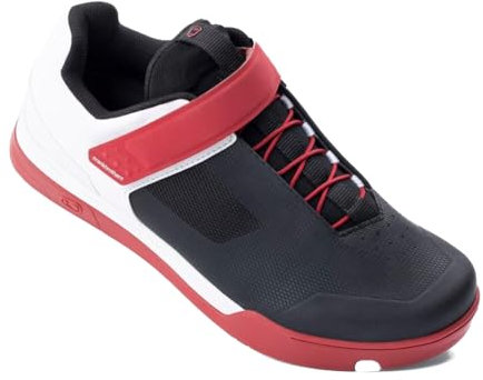 Crank Brothers Unisex Stamp Speed Lace Radschuhe, Rot/Schwarz/Weiß, 46.5 EU