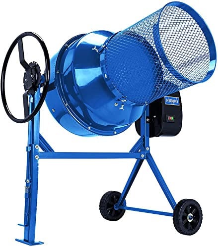 Scheppach Betonmischer MIX200 Siebtrommel + Rührwerk | 850W | Fassungsvermögen 200L | Drehzahl 29,5 min-1 | 385mm Trommelöffnung | langlebig & robust | Zahnräder aus Guss | Geschweißter Trommelboden