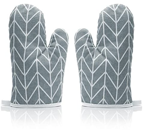 Oven Gloves Heat Resistant, Oven Mitts Kitchen Gloves for Microwave, Baking Oven, Cooking, Grill and BBQ