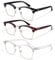 racico Lot de 3 paires de lunettes anti-lumière bleue pour homme et femme, anti-Blu-Ray