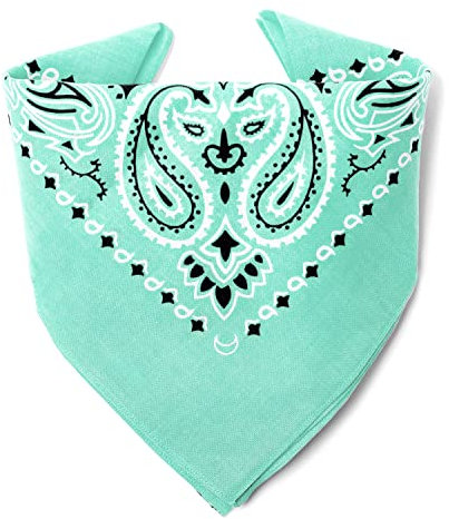 Karl Loven - Jade Bandana - Paisleymuster - 100% Baumwolle - Dicker Stoff - 20 Exklusivfarben
