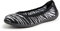 Dearfoams Women's Original Comfort Misty Flat Ballet, Zebra, 7.5 UK
