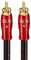 SKW Cavo RCA per subwoofer,rame OFC - Cavo coassiale digitale RCA a doppia schermatura con PVC + tessuto di cotone per subwoofer, ricevitore AV,amplificatore,home theater(2m,rosso)
