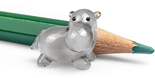 SIKORA 16XS Mini Glasfigur Nilpferd H ca. 1,2 cm
