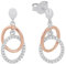 Amor Ohrhänger 925 Sterling Silber Damen Ohrschmuck, mit Zirkonia synth., 2 cm, Bicolor, Kommt in Schmuck Geschenk Box, 2022611