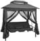 Gartenschaukel mit Bettfunktion, Gazebo Convertible Swing Bench Garden Swing with Bed Function Hollywood Swing Hanging Swing Roof Bed Function Garden Furniture Lounger und Dach 220×160×240 cm Stahl