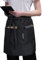 Anwangda Kochschürze Küchenschürze, Wasserdichte Schürze, Grillschürze mit 2 Taschen, Küche Halbe Schürze Taillenschürze, Herren Kochschürze Damen Küchenschürze für Küche, Restaurant, café(Schwarz)
