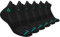 BAMBOS Chaussettes Bambou Ultra Douces Homme Femme Sport Running Courtes Basses, Lot de 6 Paires (Size EU 38-42, Noir)
