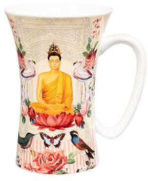 tea4chill Könitz Kaffeetasse Mega Mug Buddha Sanmartin. Teetasse 610ml, Xxl Jumbotasse aus Fine Bone China Porzellan