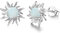 Opal Sonne Ohrringe 925 Sterling Silber Sonne Ohrstecker Hypoallergene Sonne Ohrringe Silber Sonnen Ohrringe Geschenke für Damen Mädchen Kinder