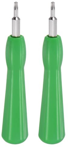 sourcing map 2pcs Ring Doorbell Screwdriver T6 T15 Torx Double-Ended Magnetic Screwdrivers Bit for Ring Video Doorbell Replacement Password Reset, Green