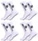 4 Paare Rutschfeste Sportsocken Atmungsaktiv Anti Rutsch Grip Fußball Socken für Herren Damen Fußballsocken für Fussball Basketball Marathon Laufen (Einheitsgröße, 4 Paar weiß)