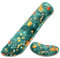 Dapesuom Enlarge Keyboard Wrist Rest Pad Set, Memory Foam Cushion Support for Easy Typing & Pain Relief, Anti-Slip Support for Gaming, Computer, Office, Forest Flowers