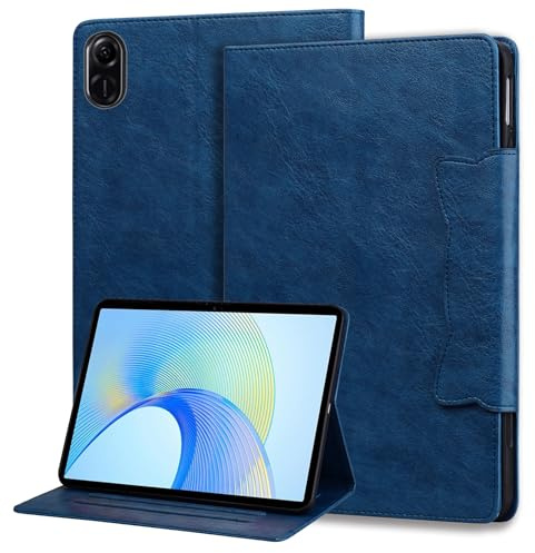 Mldjomid Funda para Tableta Honor Pad x9 11.5 Pulgadas 2024/Honor Pad X8 Pro Funda Protectora, Funda de Cuero PU con Ranura para Tarjetas y función de Soporte Flip Case Cover - Azul Real