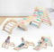 CUPCHID Klettergerüst für Kinder,Faltbares Klettergerüst Indoor mit Rutsche, Kletterleiter und Kletterbogen,Klettergerüst Indoor ab 1 Jahr,Maximale Belastung 65 kg