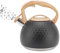 mumisuto Stove Top Whistling Kettle 3L Gas Kettle with Whistle Fast Boil, Stainless Steel Camping Kettle Tea Kettle for Gas Hobs, Induction and Electric Hobs (Black)