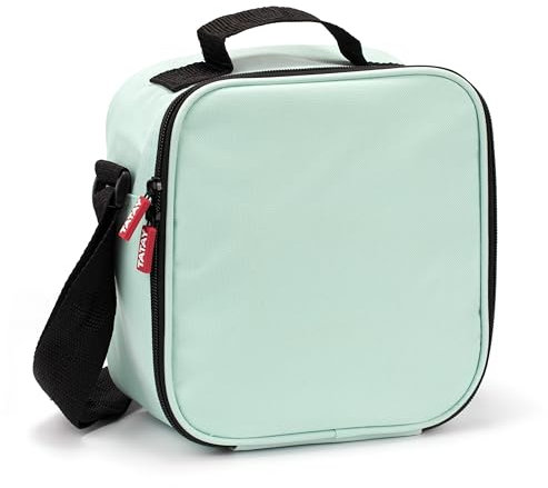 TATAY Urban Food Casual - Bolsa Térmica Porta Alimentos, 3L de Capacidad, 2 Tuppers Herméticas de Cristal de 0.57 l Incluídas, Color Menta, 22 x 12 x 21.5 cm, 3.5 L