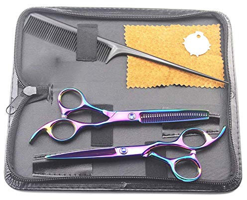 SnamicE Haarschneider, Edelstahl Friseurschere und Haarschneidemaschine Set 6 Stück Set inkl