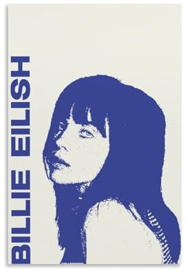 YBRSHGFT Billie EilishClassic Filmposter auf Leinwand, Ölgemälde, Wandkunst, Leinwandkunst, Wohnzimmer, Heimdekoration, 60 x 90 cm, ungerahmt, Stil 9